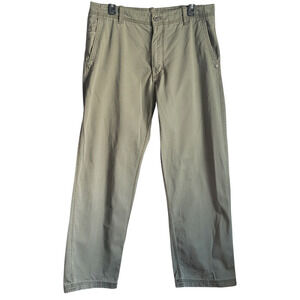 Timberland Men's 34×28 Olive Green 100% Cotton Straight-Leg Pants